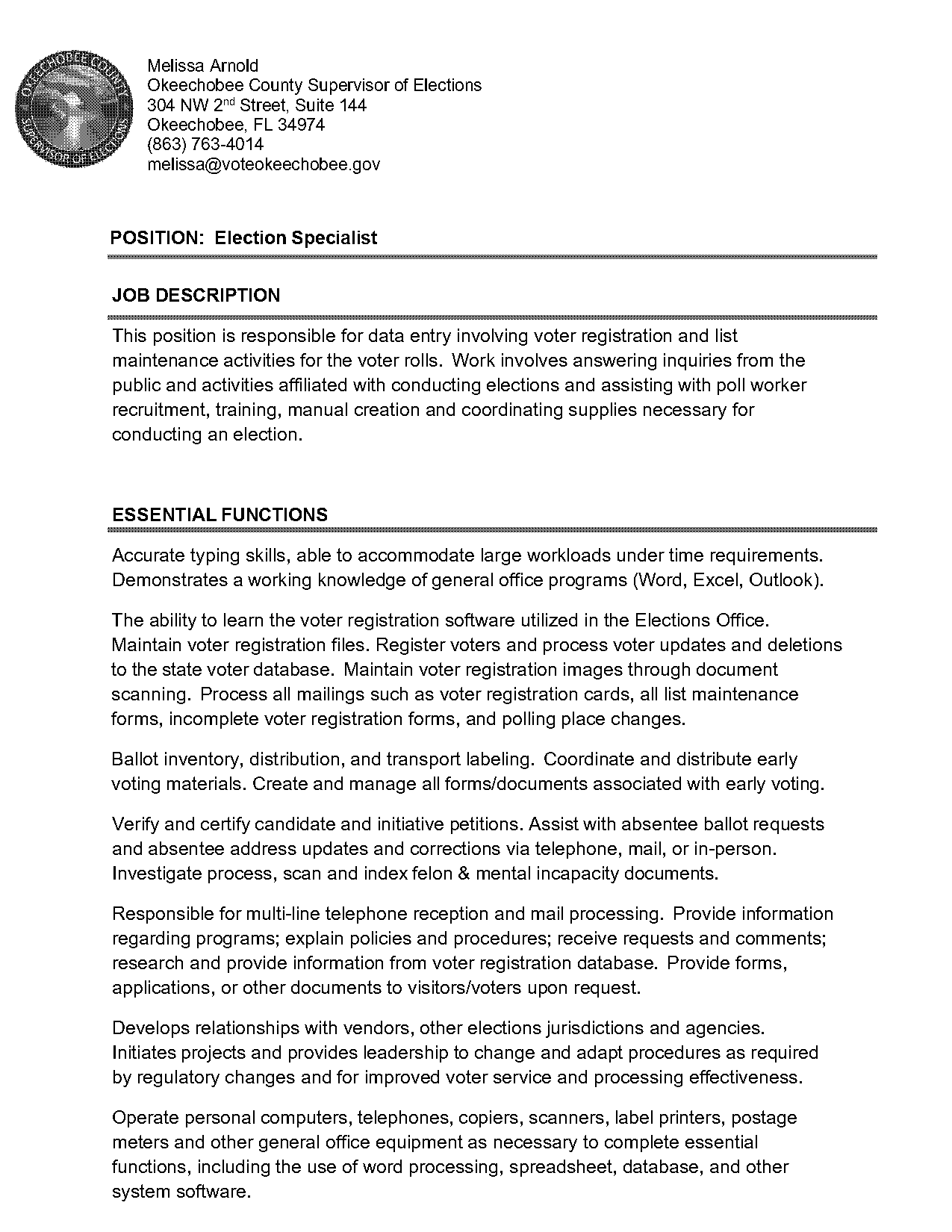 data entry specialist job description for resume